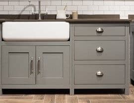 Sink and cabinets