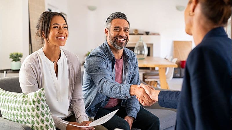 Couple making a deal