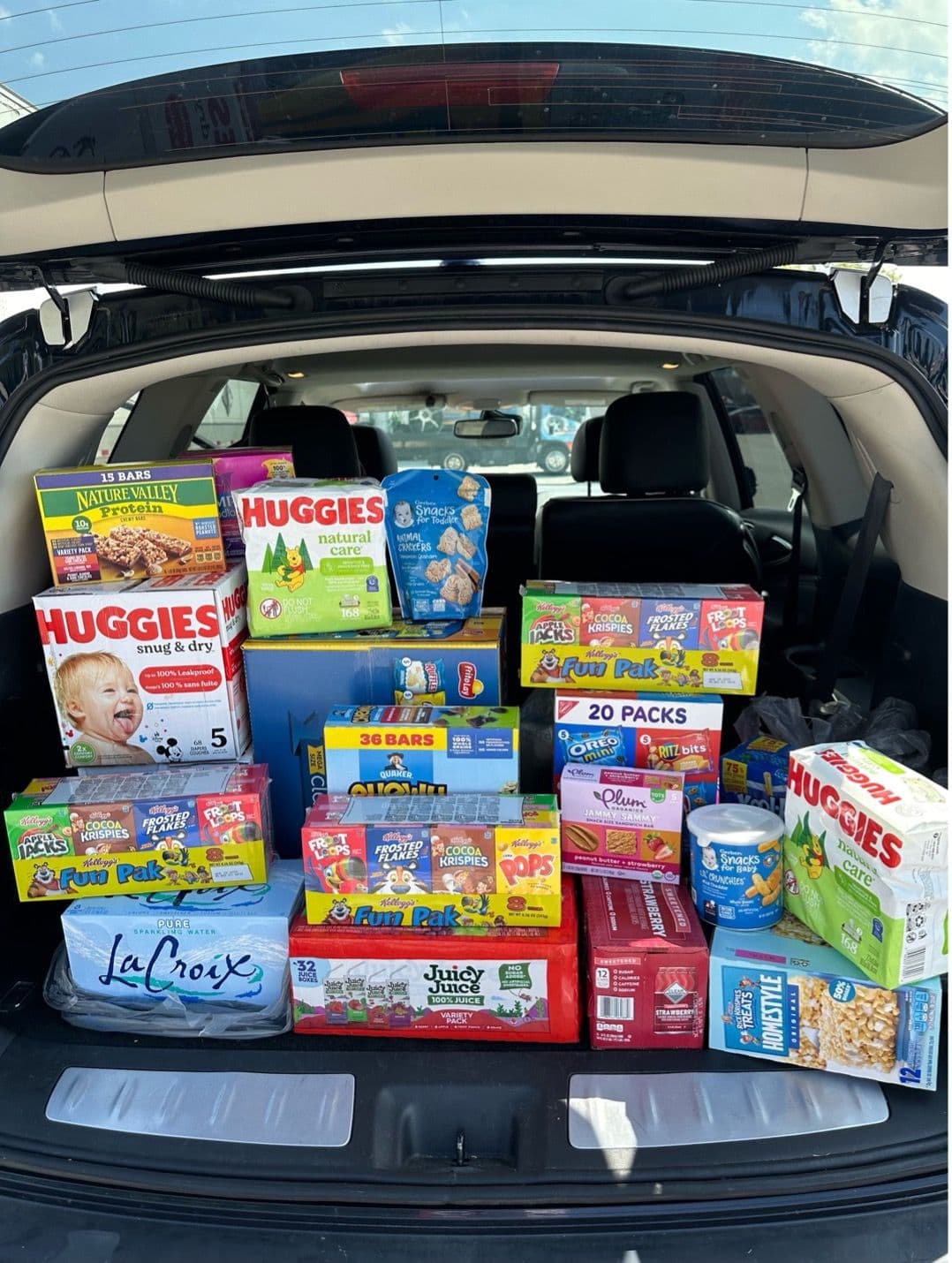 Trunk full of food